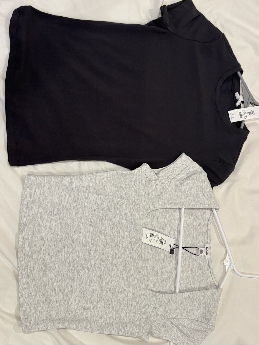 Garage Women's Black and Light Gray Basic Tee - Pack of 2.